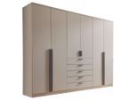 Livetastic Kleiderschrank, Kaschmir, Holzwerkstoff, 4 Fächer, 5 Schublade(n) Schubladen, 270x210x52 cm, Schlafzimmer, Kleiderschränke, Drehtürenschränke
