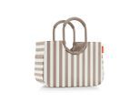 Reisenthel Einkaufstasche Loopshopper L summerstripes coffee, Creme, Textil, 25 L, 46x34.5x25 cm, großes Hauptfach, Freizeit, Koffer & Taschen, Einkaufstaschen