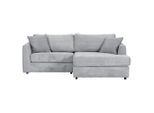 Carryhome Ecksofa, Hellgrau, Kunststoff, 2-3-Sitzer, Füllung: Schaumstoffflocken,Schaumstoffflocken, Ottomane rechts, seitenverkehrt montierbar, L-Form, 234x170 cm, Rücken echt, haustierfreundlicher Bezug, Wohnzimmer, Sofas & Couches, Wohnlandschaften, Ecksofas