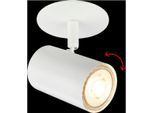 BRILONER LEUCHTEN LED Aufbaustrahler "ALAN", weiß matt, 1, H: 6cm, 1 Stk., Leuchten, 8,5x13 cm, Wohnzimmer, Schlafzimmer, Flur, Küche, LED Aufbaustrahler