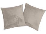 Kissenbezug OTTO HOME "Jil", beige (plaza taupe), B:40cm H:40cm L:40cm, Polyester, Kunstfaser, Kissenbezüge, Kissenbezug, aus super weichem Kuschelfleece, Kuscheldecke, Premium Qualität