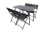 Gardenson , Schwarz , Metall, Kunststoff, Textil , regenabweisend, rostfrei, Stuhl klappbar, platzsparend verstaubar, geeignet für Balkon ,