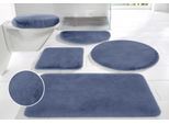 Badematte OTTO HOME "Rabbit Badematten, Badvorleger, Badezimmer Teppich" Gr. 2, blau, H:30mm, Polyester, Badematten, Badematte, Kaninchenfell-Haptik, Badteppich, rechteckig, rund & als 3-tlg. Set