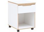 Container INNOSTYLE "Memphis Aktenschrank,45x122x38cm (B/H/T)", weiß (weiß, artisan eiche), B:45cm H:66cm T:55cm, Holzwerkstoff, MDF, Schränke, Container, 1 Schubkasten, Soft-Close, ABS-Kantenschutz, 2 Rollen mit Bremse
