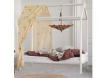 Kinderbett HOPPEKIDS "ECO Comfort Bett", weiß, B:76cm, Betten, Kinderbett, Hausbett mit Dach wahlweise mit Rausfallschutz