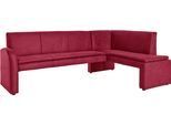 Eckbank EXXPO - SOFA FASHION "Cortado, elegant und modern mit hohem Sitzkomfort", rot, B:245cm H:88cm T:156cm, Luxus-Microfaser (100% Polyester), Sitzbänke, Eckbank, hohe Bodenfreiheit, schöne Detailverarbeitung, wahlweise Lederbezug