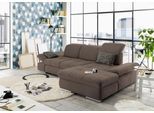 Ecksofa "SO4100 V", grau (taupe), B:284cm H:80cm T:190cm, SET ONE BY MUSTERRING, Sofas, Ecksofa, mit verstellbaren Kopfteilen, wahlweise mit Funktionen, Cord-Bezug