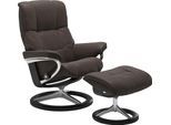 Fußhocker STRESSLESS "Mayfair", braun (braun batick), B:55cm H:41cm T:39cm, Leder BATICK: BATICK ist ein leicht korrigiertes, durchgefärbtes und genarbtes Möbelleder, bei dem die meisten Unebenheiten und Spuren in der Regel entfernt wurden.;Leder PALOMA: PALOMA ist ein durchgefärbtes Semianilin-Möbelleder mit natürlicher Narbung.;ROHLEDER Stoff Q2 FARON: Ein fester zuverlässiger Bouclé mit einem s