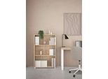 Regal HOME AFFAIRE "Sign Ablageregal, Aktenregal, Bücherregal, Standregal, Wandregal", braun (jackson hickory), B:79,6cm H:123,6cm T:34,3cm, Holzwerkstoff, Regale, Regal, niedrig, 2 Einlegeböden, Höhe 123 cm, Breite 79,6 cm