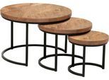 Couchtisch OMG DESIGN "Hugo", gelb (mango, schwarz, mango), B:75cm H:50cm T:75cm, Tische, Couchtisch, im 3er Set, variabel stellbar