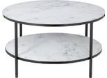 Couchtisch SALESFEVER "Caorle Coffeetable im minimalistischen Stil", schwarz-weiß (weiß, schwarz, schwarz, weiß), B:80cm H:45cm T:80cm, Tische, Couchtisch, Eleganz trifft Stil: Tischplatten in Marmoroptik