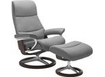 Relaxsessel STRESSLESS "View", grau (wild dove batick), B:91cm H:110cm T:85cm, Leder BATICK: BATICK ist ein leicht korrigiertes, durchgefärbtes und genarbtes Möbelleder, bei dem die meisten Unebenheiten und Spuren in der Regel entfernt wurden.;Leder PALOMA: PALOMA ist ein durchgefärbtes Semianilin-Möbelleder mit natürlicher Narbung.;ROHLEDER Stoff Q2 FARON: Ein fester zuverlässiger Bouclé mit eine