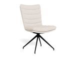 Esszimmerstuhl ACTONA GROUP "Grafton, Polsterstuhl, Stuhl", beige (creme, matt schwarz, creme), B:50,5cm H:96,5cm T:65cm, Stoff, Stühle, Esszimmerstuhl, Stuhl, Bouclé, L-Form, Drehfunktion, Sitzhöhe 48,5