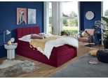 Boxspringbett HOME AFFAIRE "Fornoli", rot, B:120cm L:210cm, Komplettbetten, Boxspringbett, inkl. Topper und Bettkasten, H3 in zwei Matratzenarten