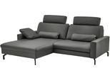Ecksofa DIE PLANBAR "PN-EM20028 L-Form mit Kopfstützen", grau (anthrazit), B:248cm H:114cm T:179cm, Sofas, Ecksofa, wahlweise mit motorischem Canape