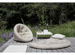 Gartensessel KARUP DESIGN "Nido out™, Loungesessel, Hocker, Chillsessel, Relaxsessel", beige, B:85cm H:75cm T:90cm, Sessel, Gartensessel, Outdoor geeignet, Schmutz- und Wasserabweisend, Made in Europe