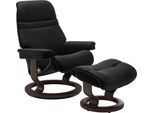 Relaxsessel STRESSLESS "Sunrise", schwarz (schwarz paloma), B:88cm H:103cm T:78cm, Leder BATICK: BATICK ist ein leicht korrigiertes, durchgefärbtes und genarbtes Möbelleder, bei dem die meisten Unebenheiten und Spuren in der Regel entfernt wurden.;Leder PALOMA: PALOMA ist ein durchgefärbtes Semianilin-Möbelleder mit natürlicher Narbung.;ROHLEDER Stoff Q2 FARON: Ein fester zuverlässiger Bouclé mit