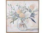 Leinwandbild GILDE "Bild quadratisch Famoso", farbe rahmen: braun, farbe bild(er): mehrfarbig, B:80cm H:80cm T:4cm, Poly-Leinwand, Bilder, Leinwandbild