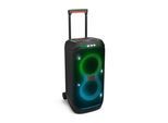 JBL Party-Lautsprecher "PartyBox Stage 320", schwarz, B:39cm H:43cm T:73cm, Lautsprecher, 18h Akkulaufzeit, dynamische Lichtshow, Teleskopgriff, Auracast, Party-Lautsprecher