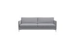 3-Sitzer FLEXLUX "Fiore, super Sitzkomfort durch Kaltschaum im Sitz", grau (sophisto gre), B:214cm H:85cm T:92cm, 100% Polyester, Sofas, 3-Sitzer, schmale Armlehnen, Füße Alu