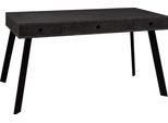Schreibtisch MÄUSBACHER "Big System Office", schwarz (schwarz matt, flamed wood schwarz, schwarz, flamed wood schwarz), B:140cm H:65cm T:70cm, Tische, Schreibtisch, Breite 140 cm