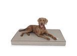 Knuffelwuff orthopädische Hundematte Palomino aus laser-gestepptem Kunstleder grau XXXL
