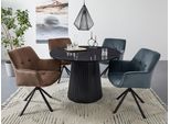 Drehstuhl OTTO HOME "Lika", braun, H:84,5cm T:68cm, Polyester, Stühle, Drehstuhl, 2er Set, 360 Grad Drehfunktion, Samtpolsterung