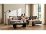 Ecksofa OTTO HOME "OLAND Chenille L-Form, B: 289 cm, Skandi-Design", grau (dunkelgrau), B:289cm H:85cm T:210cm, 100% Polyester, Sofas, Ecksofa, Struktur, Flachgewebe, Luxus-Microfaser, Boucle
