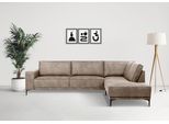 Ecksofa OTTO HOME "OLAND Luxus-Microfaser L-Form, B: 289 cm, Skandi-Design", grau (taupe), B:289cm H:85cm T:210cm, 100% Polyester, Sofas, Ecksofa, Struktur, Flachgewebe, Luxus-Microfaser, Boucle