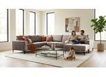 Wohnlandschaft OTTO HOME "OLAND Chenille U-Form, XXL, B: 342 cm, Skandi-Design", grau (dunkelgrau), B:342cm H:85cm T:260cm, 100% Polyester, Sofas, Wohnlandschaft, Skandi-Design in Struktur, Flachgewebe, Luxus-Microfaser, Boucle
