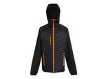 Regatta Heren Navigate Quilted Hybride Jas (Zwart/Oranje Pop)