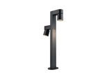 LED Pollerleuchte PAULMANN "Kimu IP44 822mm 3000K 2x8W 750lm 230V 70 Anthrazit Aluminium", grau (anthrazit), H:82,2cm T:34,7cm Ø:8cm, Leuchten, LED Pollerleuchte