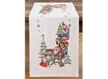 Stickläufer "Weihnachts-Zug"