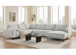 Wohnlandschaft OTTO HOME "OLAND Bouclé U-Form, XXL, B: 342 cm, Skandi-Design", beige (sand), B:342cm H:85cm T:260cm, 100% Polyester, Sofas, Wohnlandschaft, Skandi-Design in Struktur, Flachgewebe, Luxus-Microfaser, Boucle