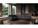 Wohnlandschaft OTTO HOME "OLAND Luxus-Microfaser U-Form, XXL, B: 342 cm, Skandi-Design", grau (anthrazit), B:342cm H:85cm T:260cm, 100% Polyester, Sofas, Wohnlandschaft, Skandi-Design in Struktur, Flachgewebe, Luxus-Microfaser, Boucle