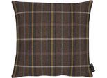 Dekokissen APELT "Scott", braun, B:46cm L:46cm, Obermaterial: 100% Polyester, Dekokissen_Sitzkissen_Kissenhüllen, Dekokissen, Winter-Schottenkaro