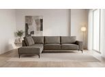 Ecksofa OTTO HOME "OLAND Bouclé L-Form, B: 289 cm, Skandi-Design", braun, B:289cm H:85cm T:210cm, 100% Polyester, Sofas, Ecksofa, Struktur, Flachgewebe, Luxus-Microfaser, Boucle