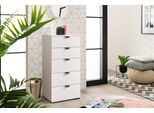 Kommode HOME AFFAIRE "Duero Schubkastenkommode", weiß, B:45cm H:95cm T:40cm, Holzwerkstoff, Sideboards, Kommode, mit 5 Schubkästen, Breite ca. 45 cm