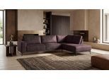 Ecksofa OTTO HOME "OLAND Luxus-Microfaser L-Form, B: 289 cm, Skandi-Design", braun (dunkelbraun), B:289cm H:85cm T:210cm, Struktur weich (100% Polyester);Luxus-Microfaser (100% Polyester);Webstoff (100% Polyester), Sofas, Ecksofa, Struktur, Flachgewebe, Luxus-Microfaser, Boucle