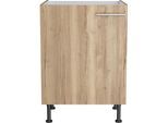 Spülenschrank OPTIFIT "Klara", braun (wildeiche), B:60cm H:87cm T:58,4cm, Holzwerkstoff, Schränke, Spülenschrank, Breite 60 cm