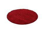 Ayyildiz , Rot , Textil , Uni , rund , Oeko-Tex® Standard 100 , für Fußbodenheizung geeignet, schmutzabweisend, für Hausstauballergiker geeignet, lichtunempfindlich, antistatisch, pflegeleicht, strapazierfähig, leicht zusammenrollbar ,