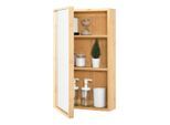 [en.casa] Spiegelschrank, Natur, Holz, Bambus, 2 Fächer, Rechteckig, 35x60.5x14 cm, Badezimmer, Badezimmerspiegel, Spiegelschränke
