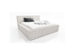 A&J MöbelLand Polsterbett, Beige, Textil, 90x200 cm, Schlafzimmer, Betten, Polsterbetten