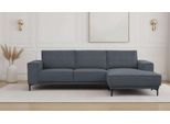Ecksofa OTTO HOME "OLAND Cord L-Form, B: 280 cm, Skandi-Design", dunkelgrau, B:280cm H:85cm T:152cm, 92%PES 8%NY, Sofas, Ecksofa, L-Form, 280 cm, Wellenunterfederung, Skandi-Design, Metallfüße