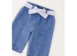 Outdoorhose MINIBANDA "BABY GIRL TROUSERS", Mädchen, Gr. 6, EURO-Größen, blau (pale stone washed), 100% Lyocell, Hosen Outdoorhose