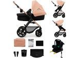 Kombi-Kinderwagen KINDERKRAFT "MOOV 2 4in1 EVA", Kinder, beige, Stahl, Kinderwagen, mit EVA-Rädern