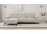 Ecksofa OTTO HOME "OLAND Cord L-Form, B: 280 cm, Skandi-Design", sand, B:280cm H:85cm T:152cm, 92%PES 8%NY, Sofas, Ecksofa, L-Form, 280 cm, Wellenunterfederung, Skandi-Design, Metallfüße