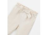 Outdoorhose IDO "BABY GIRL TROUSERS", Mädchen, Gr. 12, EURO-Größen, beige (sand), 64% Leinen, 36% Baumwolle, Hosen Outdoorhose