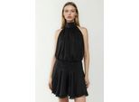 Gestructureerde Turtleneck Mini Jurk