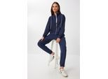 Kontrastbesatz Detail Reißverschluss Sweatshirt & Jogginghose Zweiteiliges Set